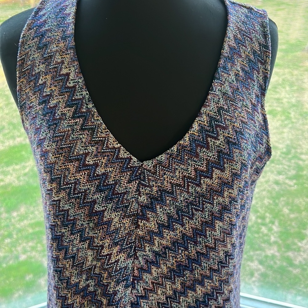Anthropologie Maeve Boho Chic Blue Knit Multi-Color Sweater Dress - Picture 6 of 9
